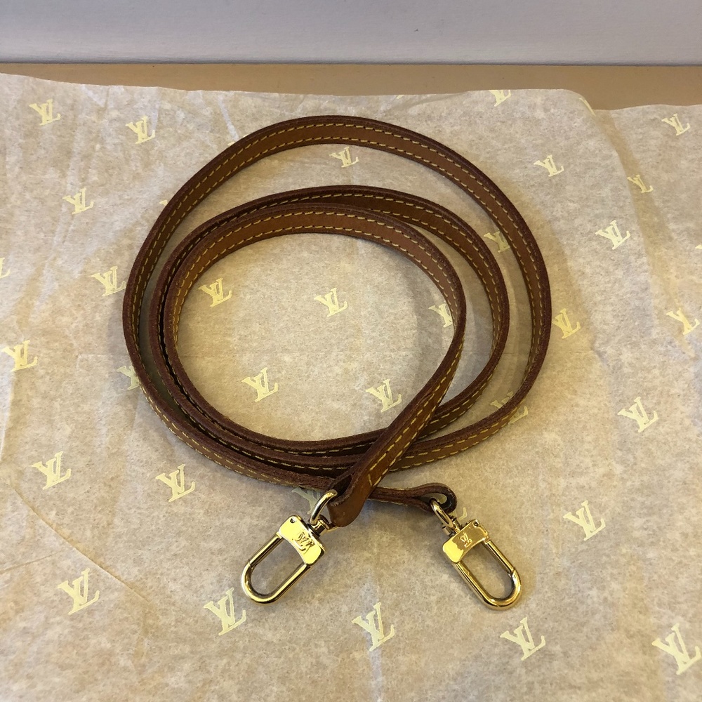 Louis Vuitton Strap Tan Leather Cross Body